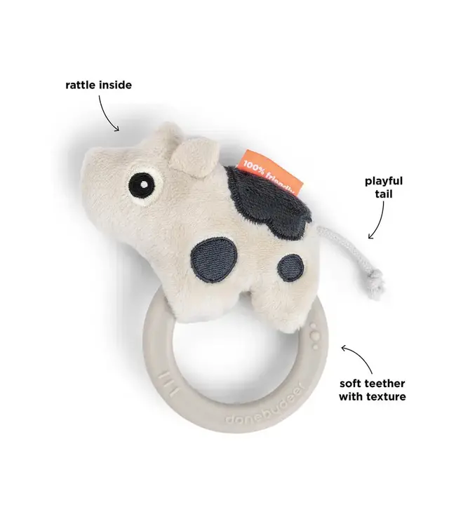 Done by Deer Sensory rattle with teether - Dotti