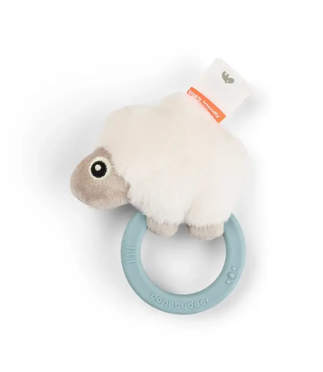 Done by Deer Sensory rattle with teether - Sheepy