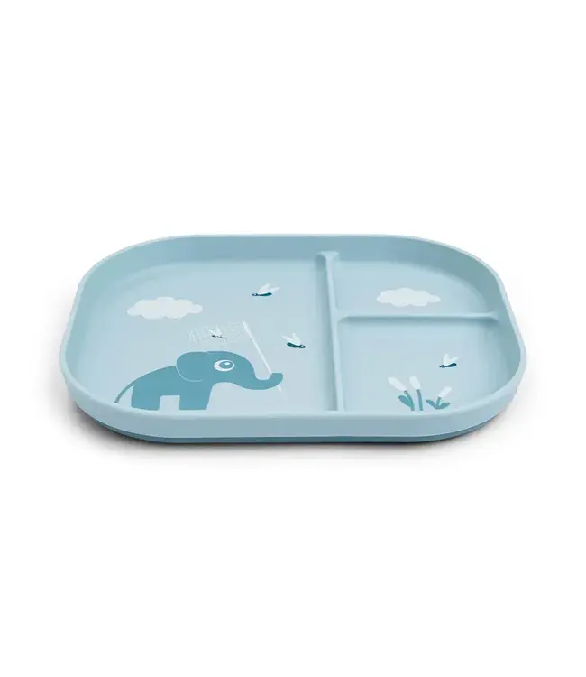 Done by Deer Foodie compartment plate - Elphee Blue