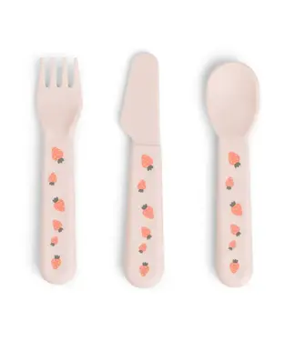 Done by Deer Foodie cutlery set - Tiny Farm Blush
