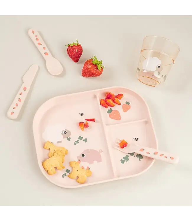 Done by Deer Foodie cutlery set - Tiny Farm Blush