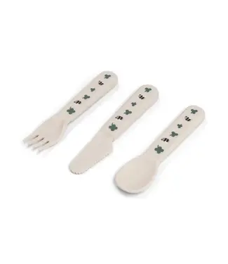 Done by Deer Foodie cutlery set - Tiny Farm Sand