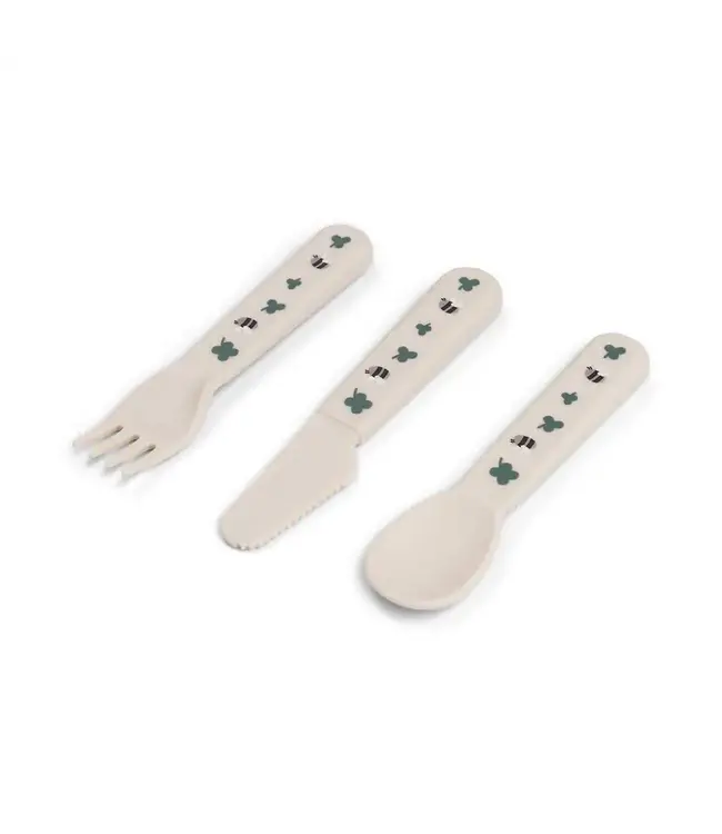 Done by Deer Foodie cutlery set - Tiny Farm Sand