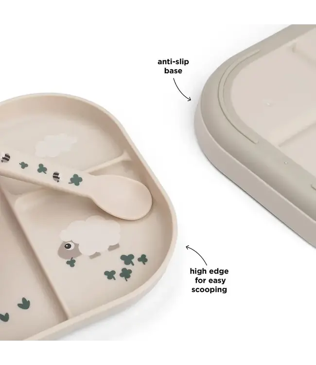 Done by Deer Foodie compartment plate - Tiny Farm Sand
