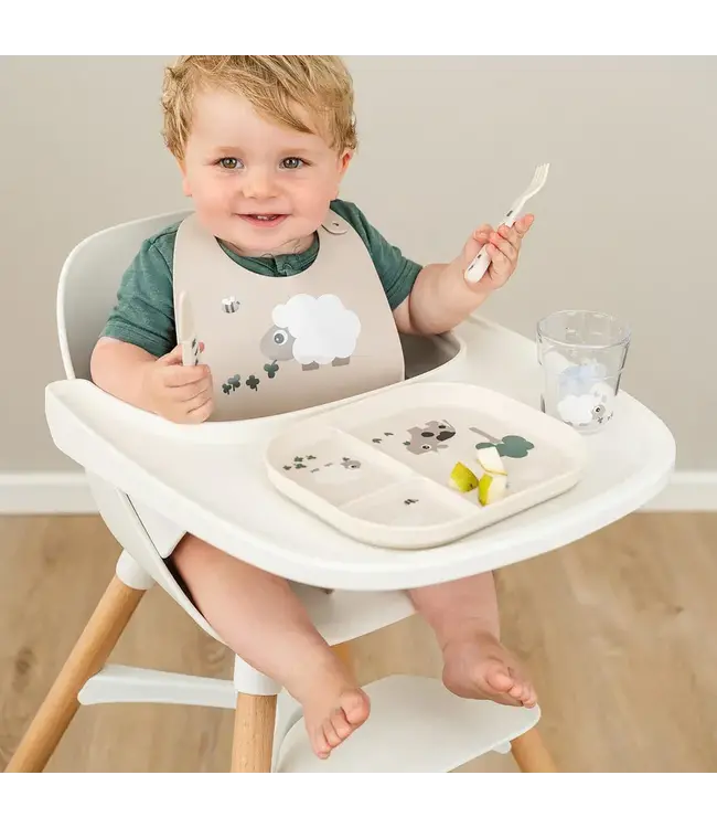 Done by Deer Foodie compartment plate - Tiny Farm Sand