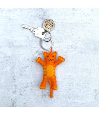 Red Cat sleutelhanger - Fairmade in Nepal