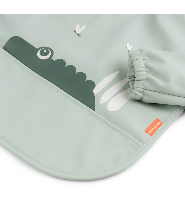 Done by Deer Done by Deer slab met mouwen en opvangbakje Croco Green