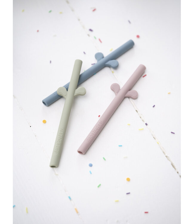 Done by Deer Peekaboo Silicone Straw Powder 5-pack