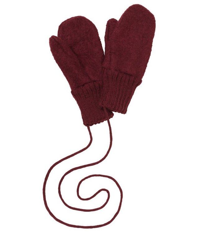 Disana Handschoenen gekookte GOTS wol Cassis