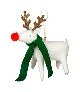 Reindeer Organic felt tree decoration