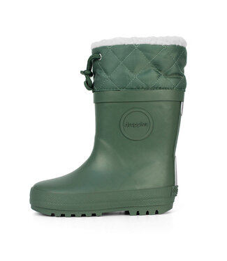Winter boot - Regenlaars met voering Olijfgroen