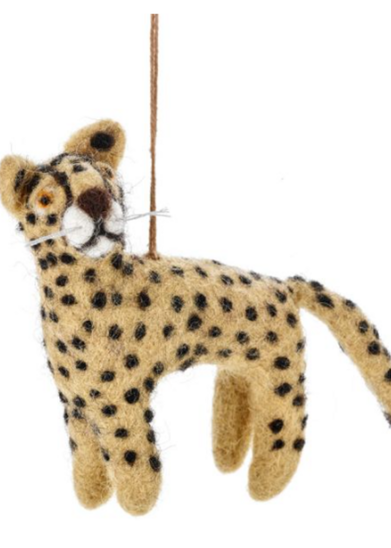 Felt so good Kersthanger Larry the Leopard- Handmade & Biodegradable