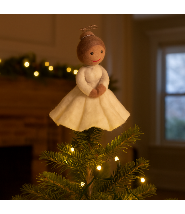 Felt so good Kerst Tree Topper Engel- Handmade & Biodegradable