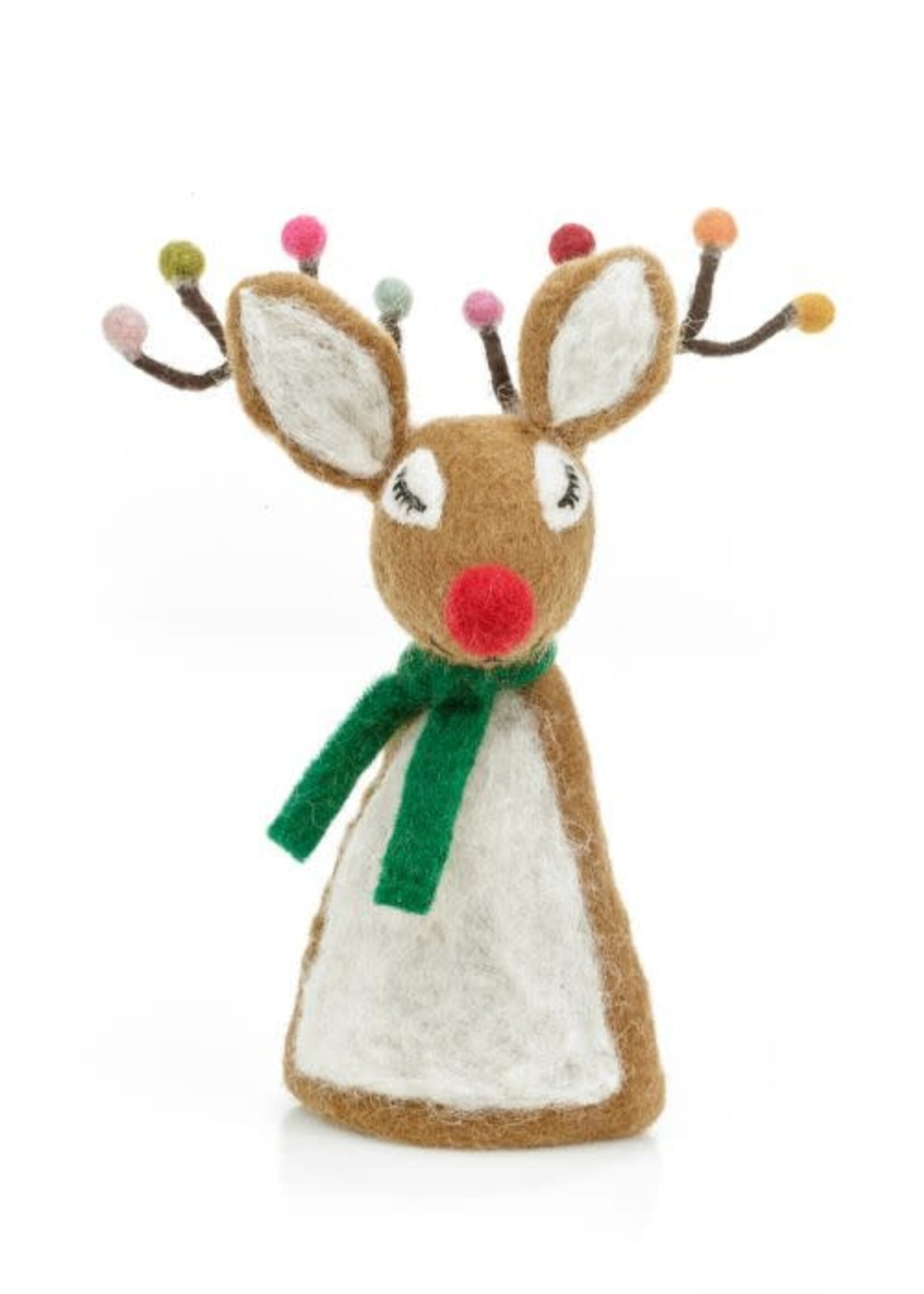 Felt so good Kerst Tree Topper Rudolph- Handmade & Biodegradable