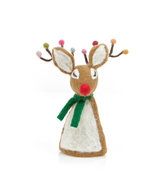 Felt so good Kerst Tree Topper Rudolph- Handmade & Biodegradable