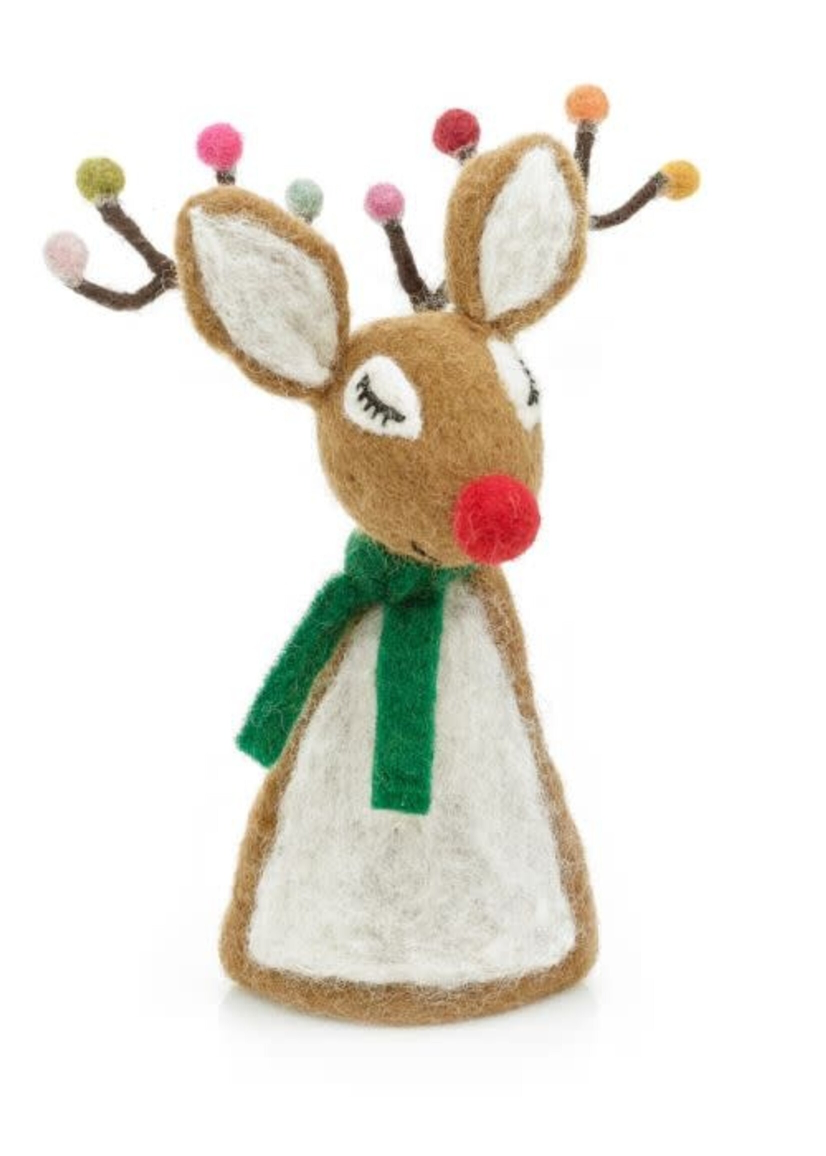 Felt so good Kerst Tree Topper Rudolph- Handmade & Biodegradable