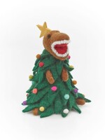 Felt so good Kerst Tree Topper T-Rex - Handmade & Biodegradable