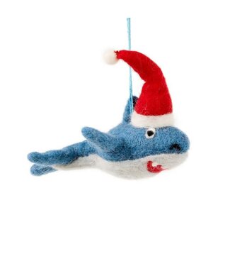 Felt so good Kersthanger Santa Jaws - Handmade & Biodegradable