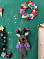 Felt so good Kersthanger Reindeer Christmass lights - Handmade & Biodegradable