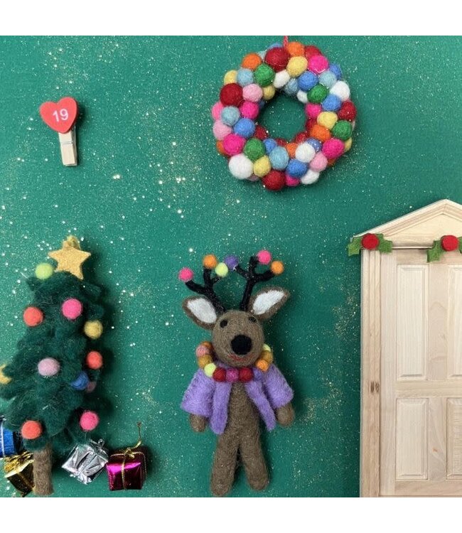 Felt so good Kersthanger Reindeer Christmass lights - Handmade & Biodegradable