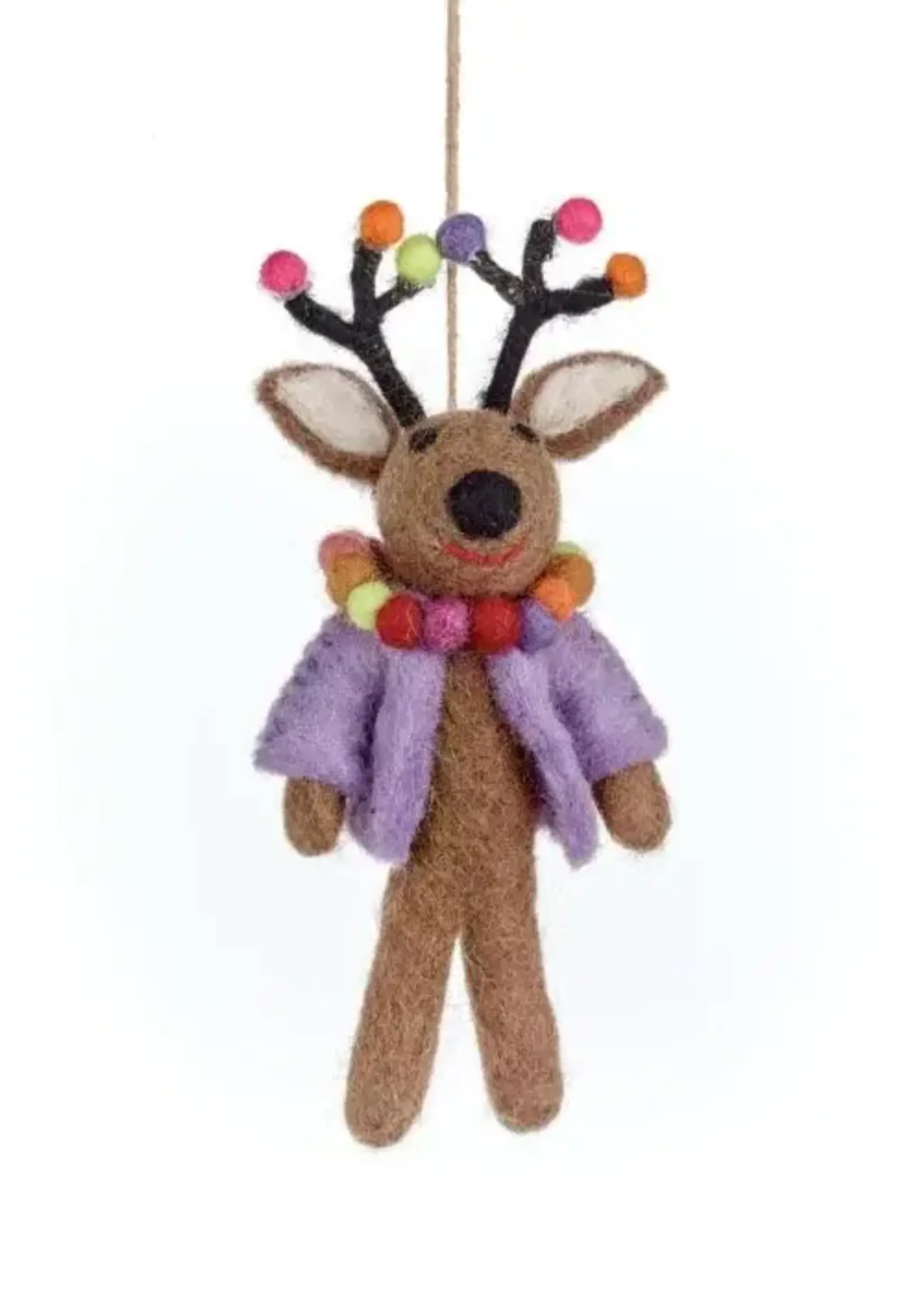 Felt so good Kersthanger Reindeer Christmass lights - Handmade & Biodegradable