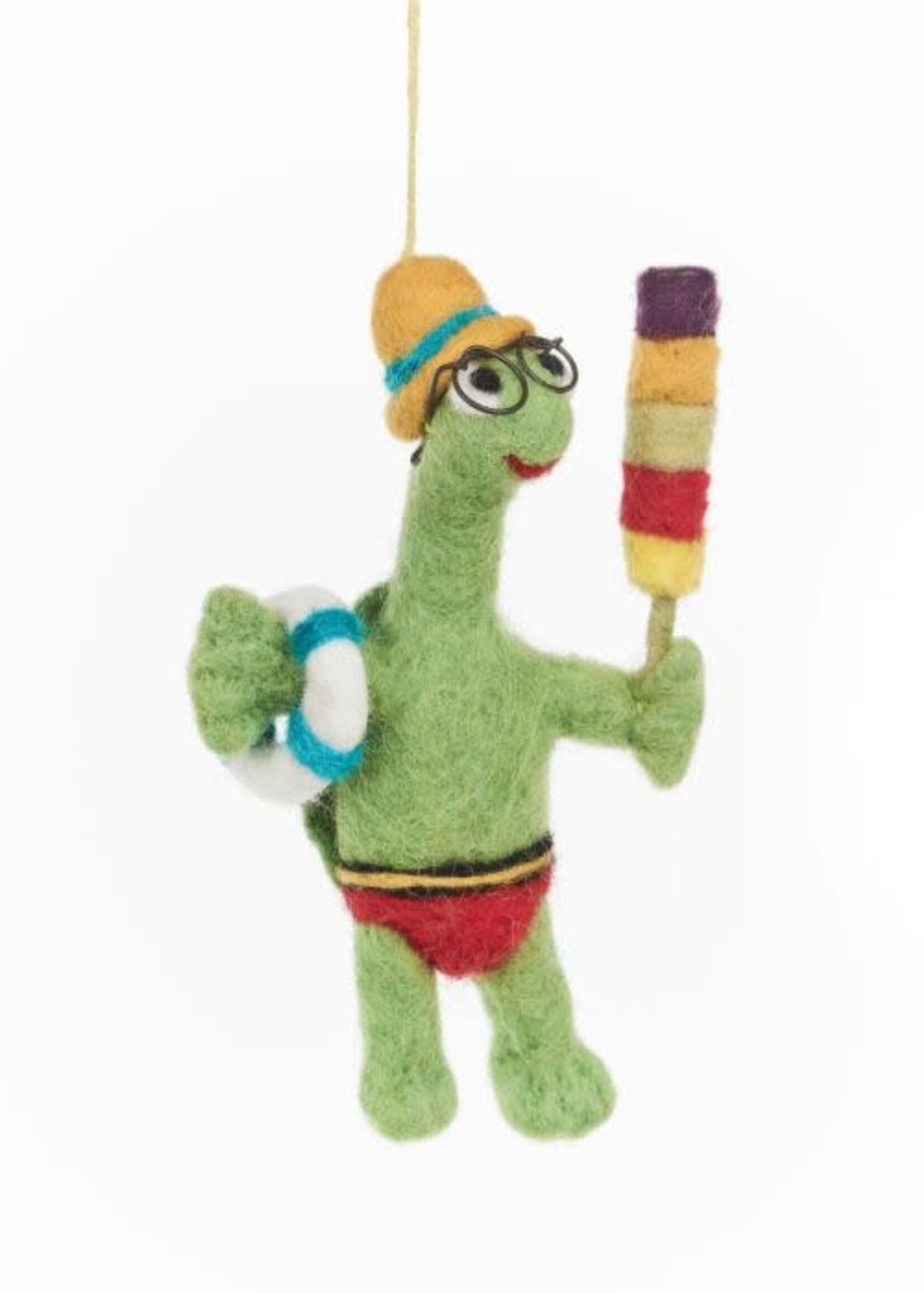Felt so good Kersthanger Shellbert the Turtle - Handmade & Biodegradable