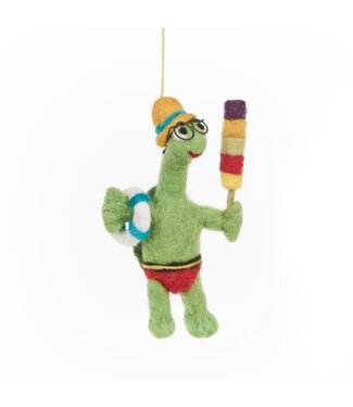 Felt so good Kersthanger Shellbert the Turtle - Handmade & Biodegradable