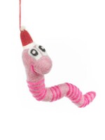 Felt so good Kersthanger Wrigley the Worm - Handmade & Biodegradable