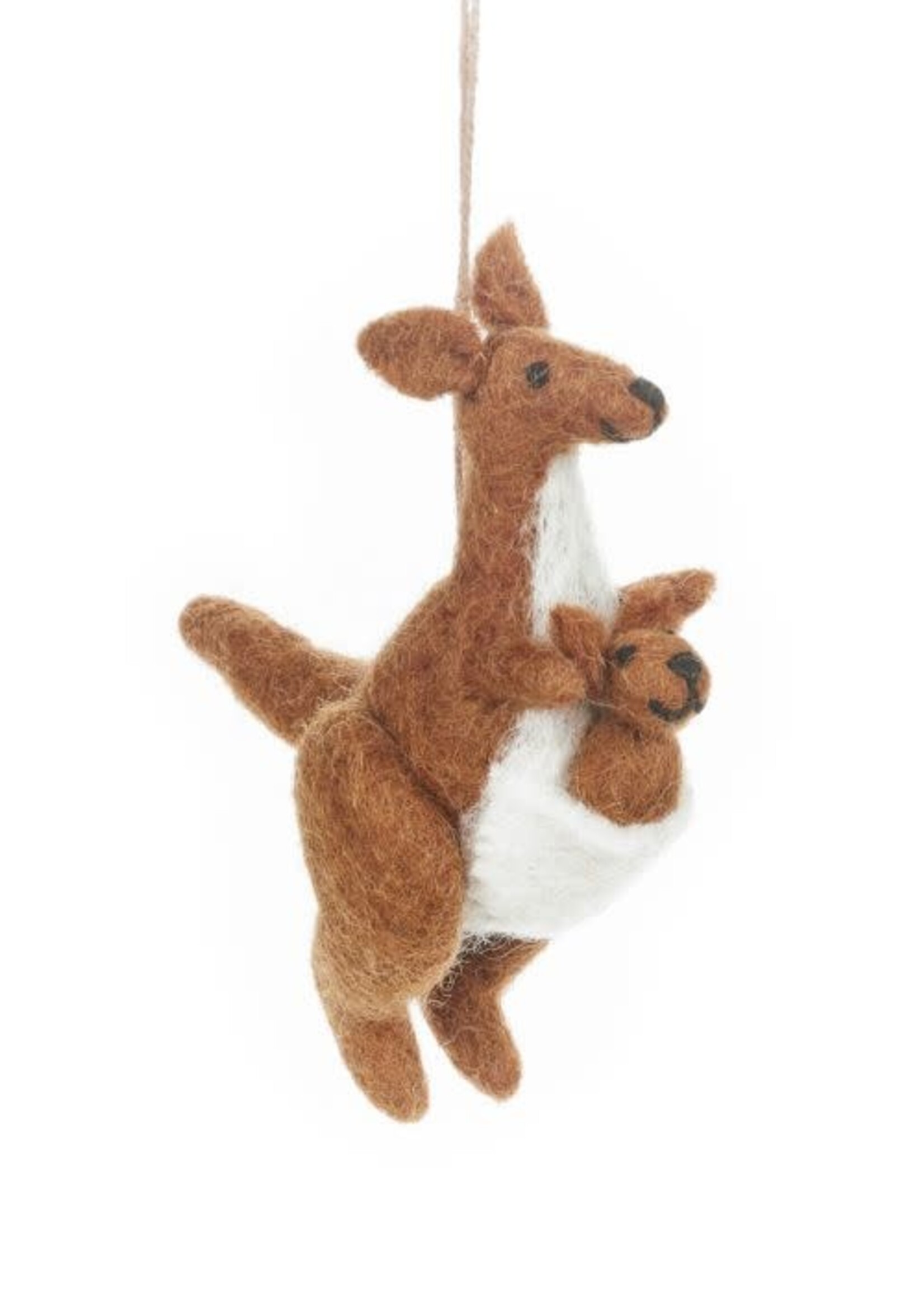 Felt so good Kersthanger Kangaroo & Baby - Fairtrade vilt