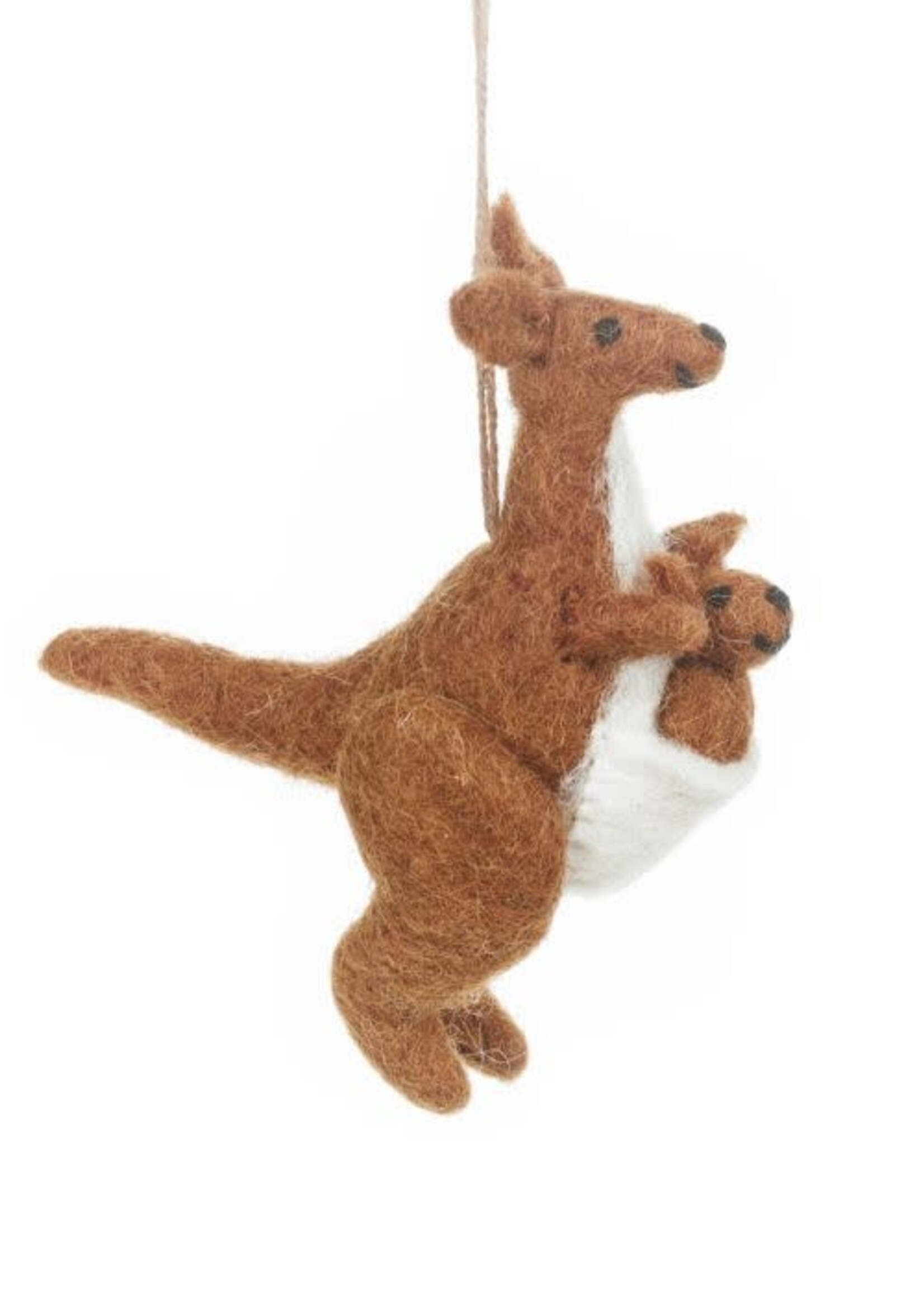 Felt so good Kersthanger Kangaroo & Baby - Fairtrade vilt