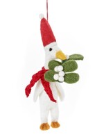 Felt so good Kersthanger Quacker Duck Mistletoe - Handmade & Biodegradable