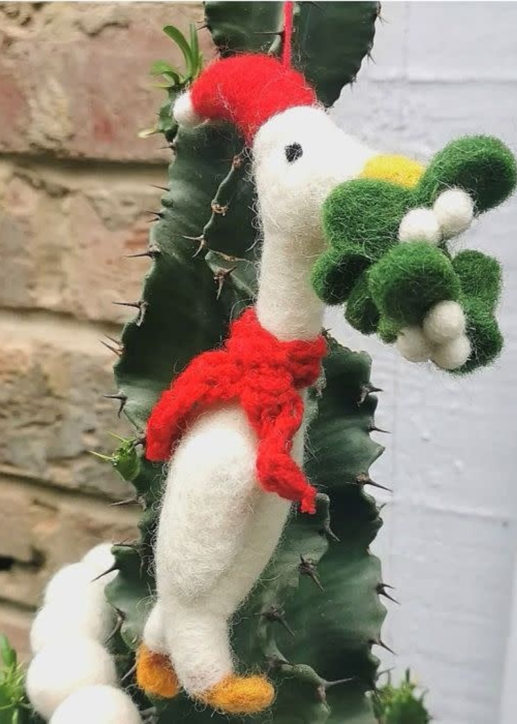 Felt so good Kersthanger Quacker Duck Mistletoe - Handmade & Biodegradable