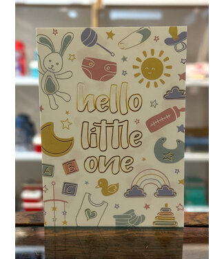 Dubbele Kaart met kraft envelop - Hello little one Dubbele Kaart met kraft envelop - Hello little one