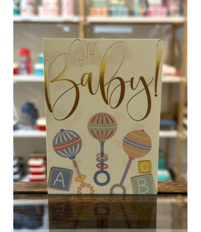 Dubbele Kaart met kraft envelop - Oh baby