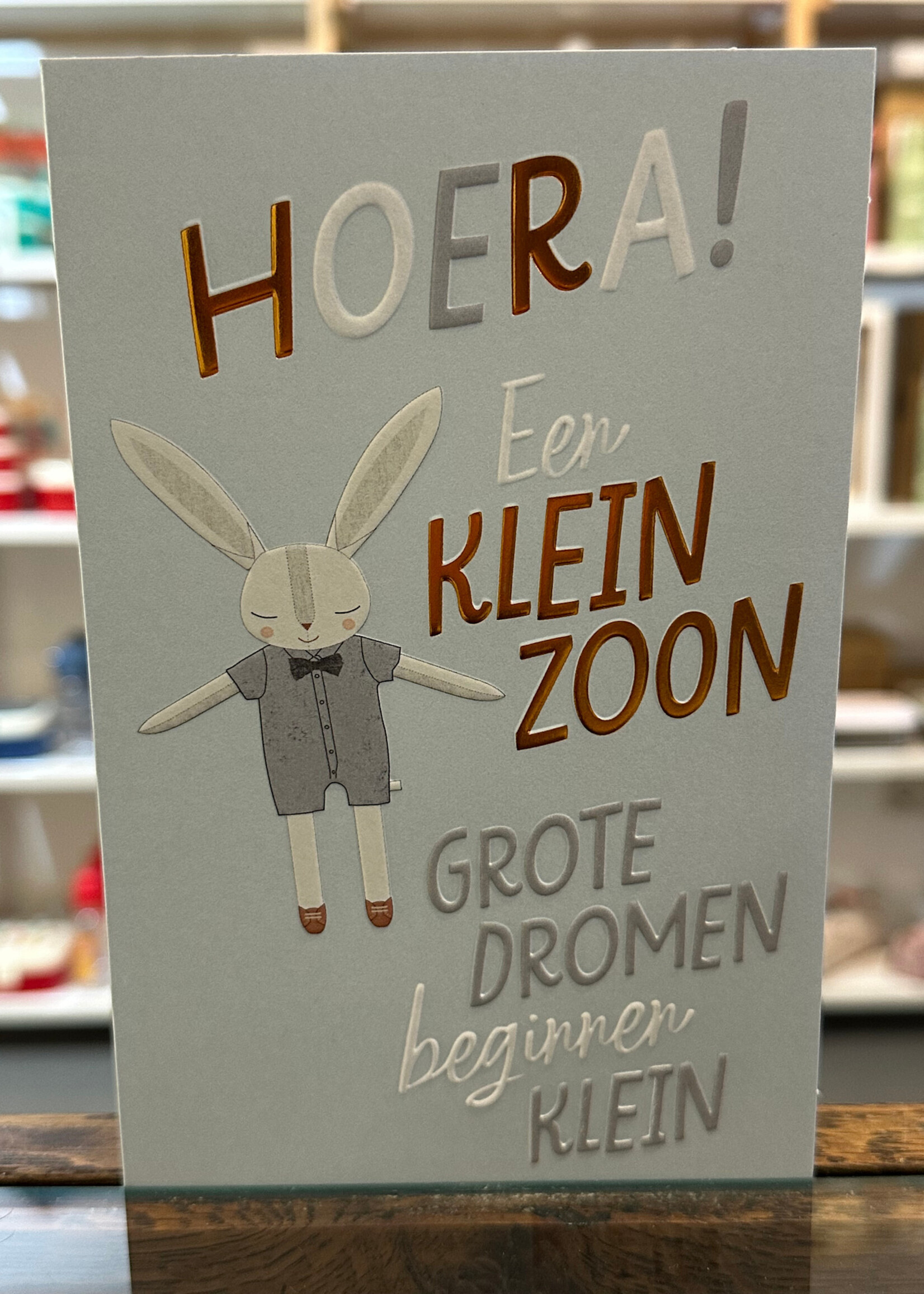 Hallmark Hoera! Een kleinzoon -  Dubbele kaart Goudfolie