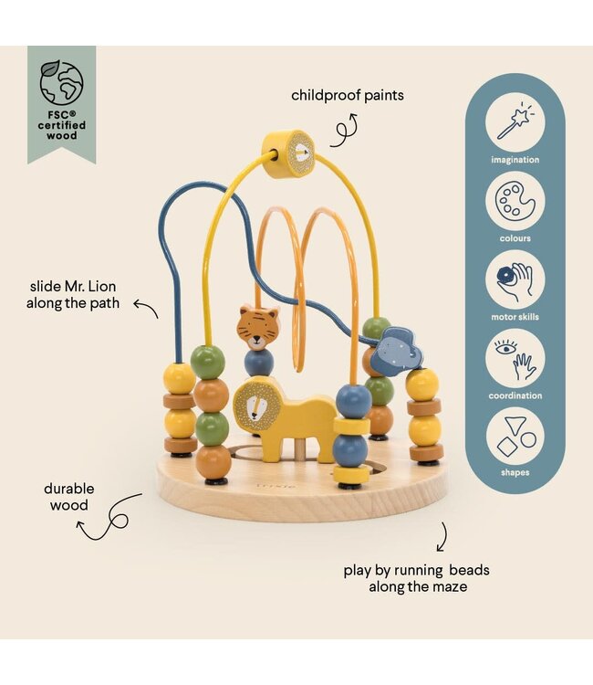 Trixie Houten kralenframe met dieren (Duurzaam FSC Hout)