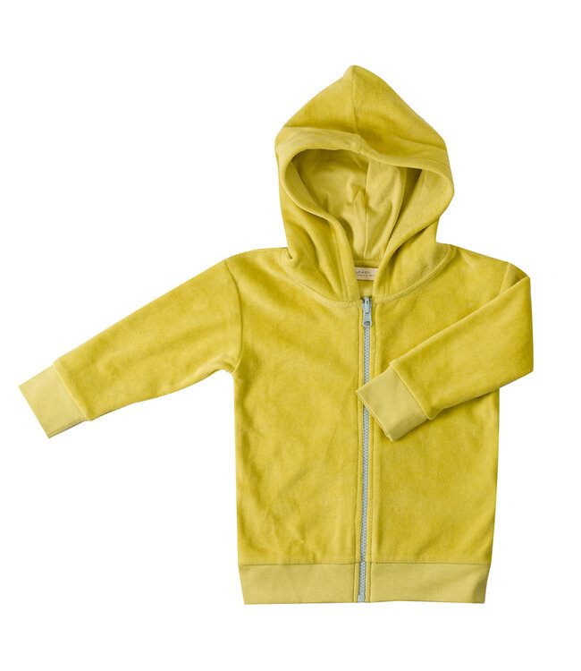 Pigeon Hoody Gots Katoen Velours Lemon