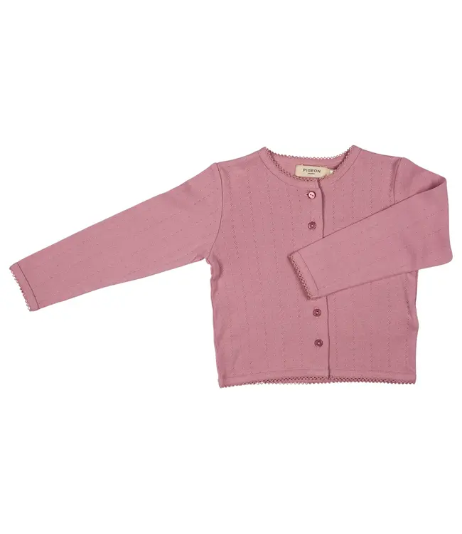 Pigeon Pointelle cardigan GOTS katoen -  Pink