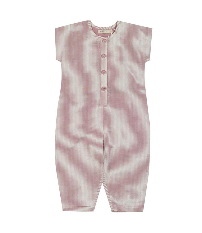Pigeon Jumpsuit GOTS Seersucker Katoen Pink