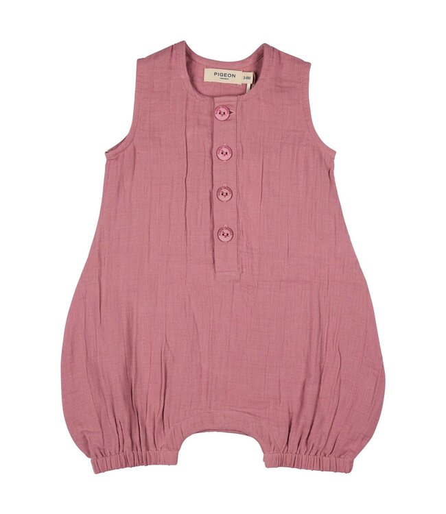 Pigeon Zomer onesie (GOTS hydrofiel) - Pink