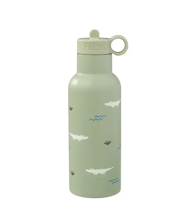 Fresk Fresk Nordic Thermosfles met twee doppen Crocodile, 500 ml dubbelwandig roestvrij staal