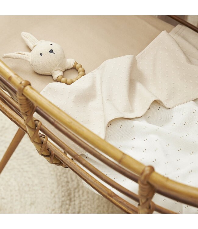 Meyco Wiegdeken Bamboe Ajour Offwhite - 75x100 cm