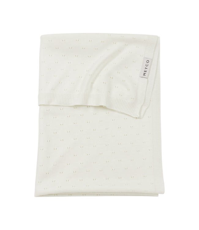 Meyco Wiegdeken Bamboe Ajour Offwhite - 75x100 cm