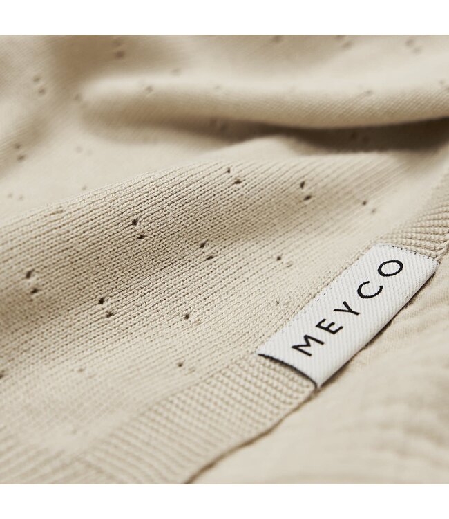 Wiegdeken Bamboe Ajour Soft Sand - 75x100 cm