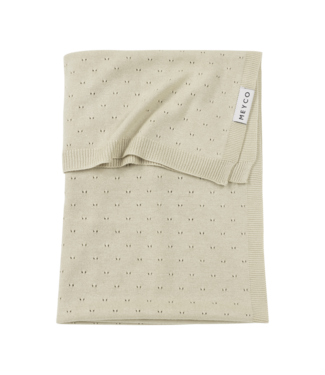 Wiegdeken Bamboe Ajour Soft Sand - 75x100 cm