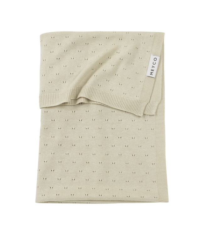 Wiegdeken Bamboe Ajour Soft Sand - 75x100 cm