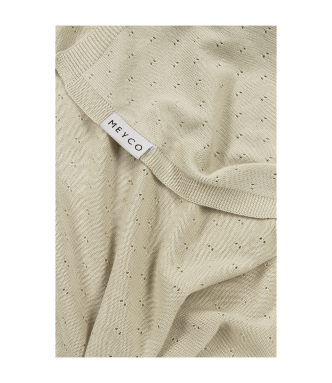 Wiegdeken Bamboe Ajour Soft Sand - 75x100 cm