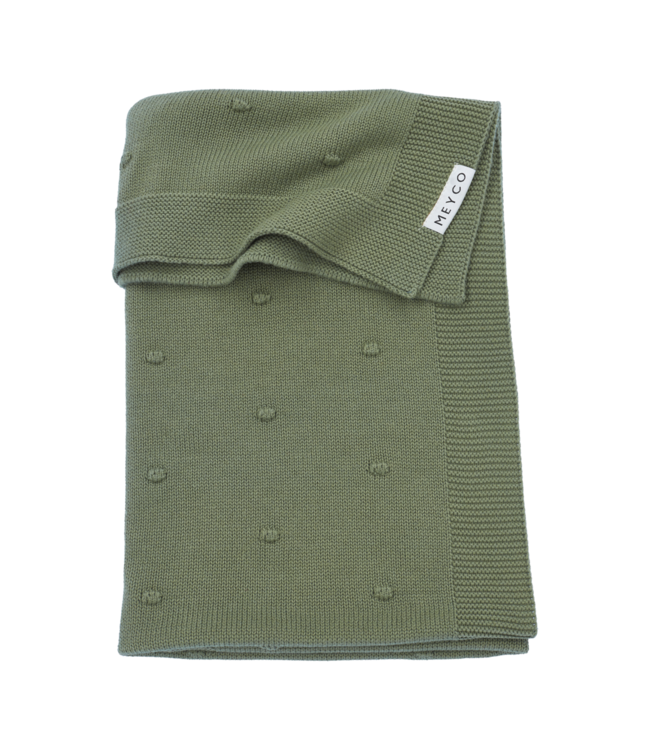 Meyco Wiegdeken Cotton Knots Forest Green - 75x100 cm
