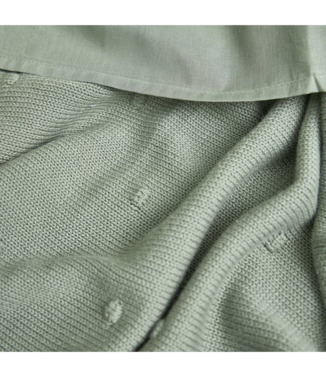Meyco Wiegdeken Cotton Knots Forest Green - 75x100 cm