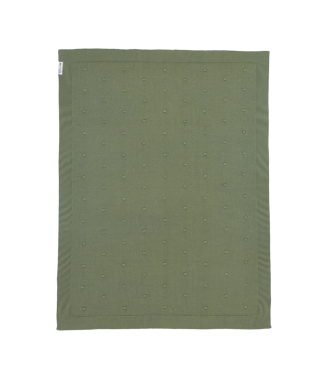 Meyco Wiegdeken Cotton Knots Forest Green - 75x100 cm